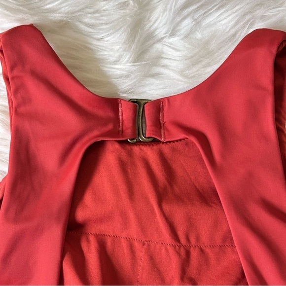 Andie Swim Luzon Red High Neck Bikini Top Large - Picture 8 of 9